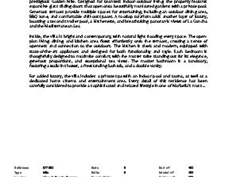 Villa for sale in Nagüeles-Milla de Oro, Marbella, Málaga (Spain)